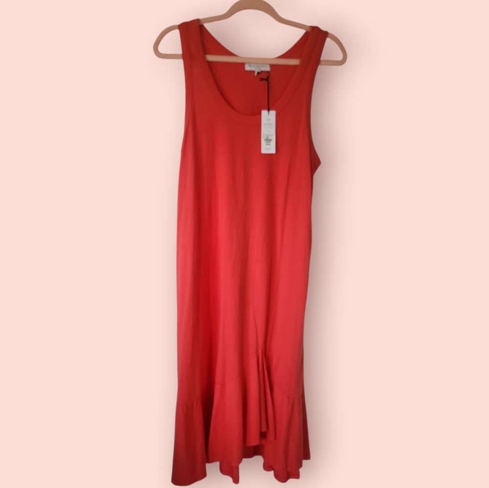 NEW Michael Stars Jasmine Swing Dress Flame Red Size S